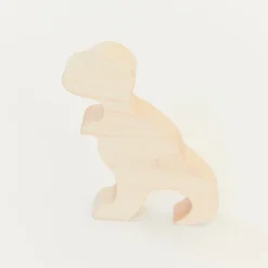 Sarah's Silks Wooden Animals-Complete Wooden Dinosaur Set