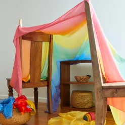 Sarah's Silks Fort Kits|Waldorf Playstand-Double Rainbow Fort Kit