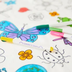 Sarah's Silks Coloring Playsilks-Heart Coloring Playsilk & Markers Set