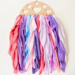 Sarah's Silks Playsilk Displays-Large Heart Playsilk Display