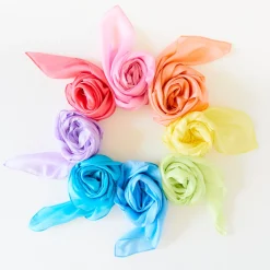 Sarah's Silks Playsilk Sets-Large May Day Playsilk Set Of 8 With May Day Ring