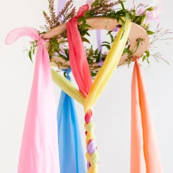 Sarah's Silks Playsilk Sets-Large May Day Playsilk Set Of 8 With May Day Ring