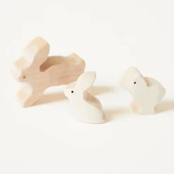 Sarah's Silks Wooden Animals-Maple Wooden Bunny