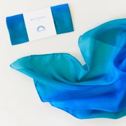 Sarah's Silks Mini Playsilks-Mini Ocean Playsilk