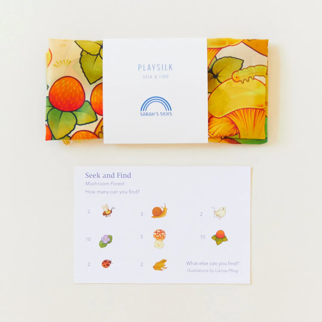 Sarah's Silks Seek & Find Playsilks-Mushroom Seek & Find Playsilk