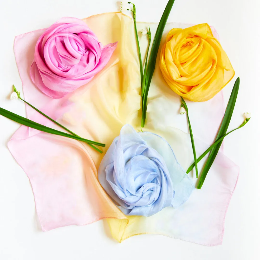 Sarah's Silks White Playsilks For Dyeing-Playsilk Dye Kit