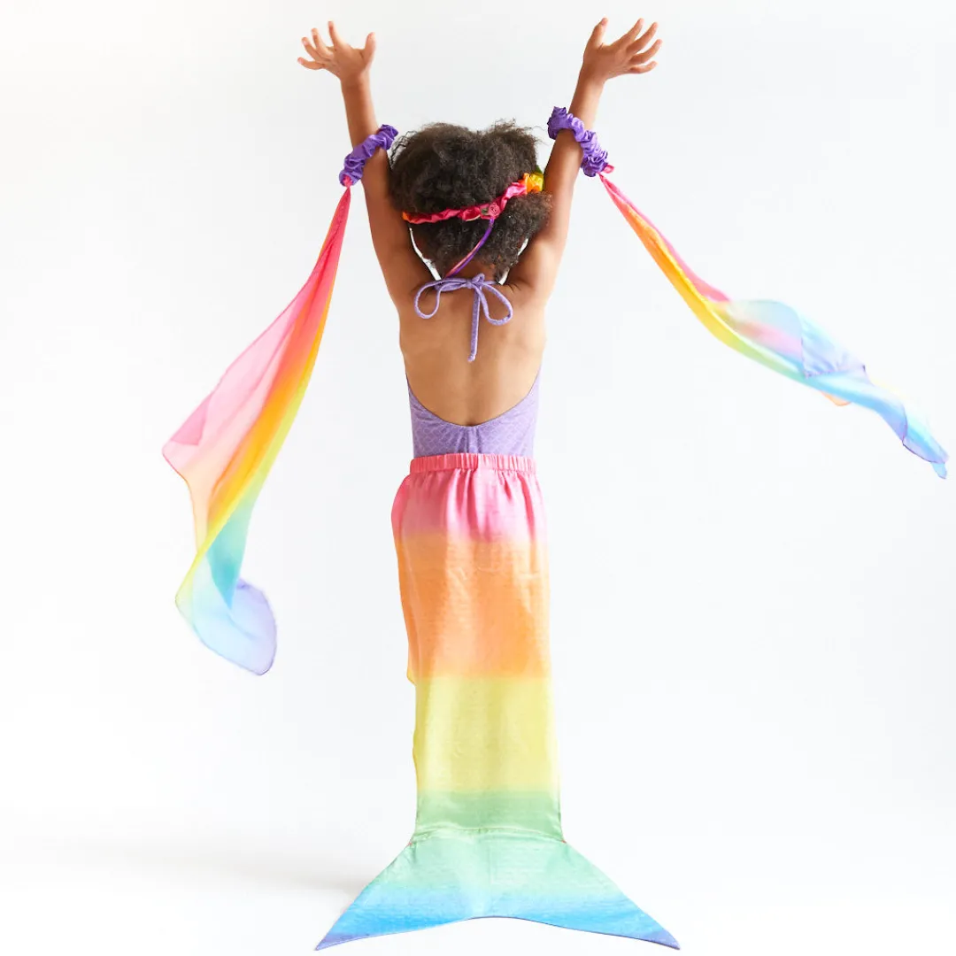 Sarah's Silks Mermaid Party-Rainbow Mermaid Tail Large