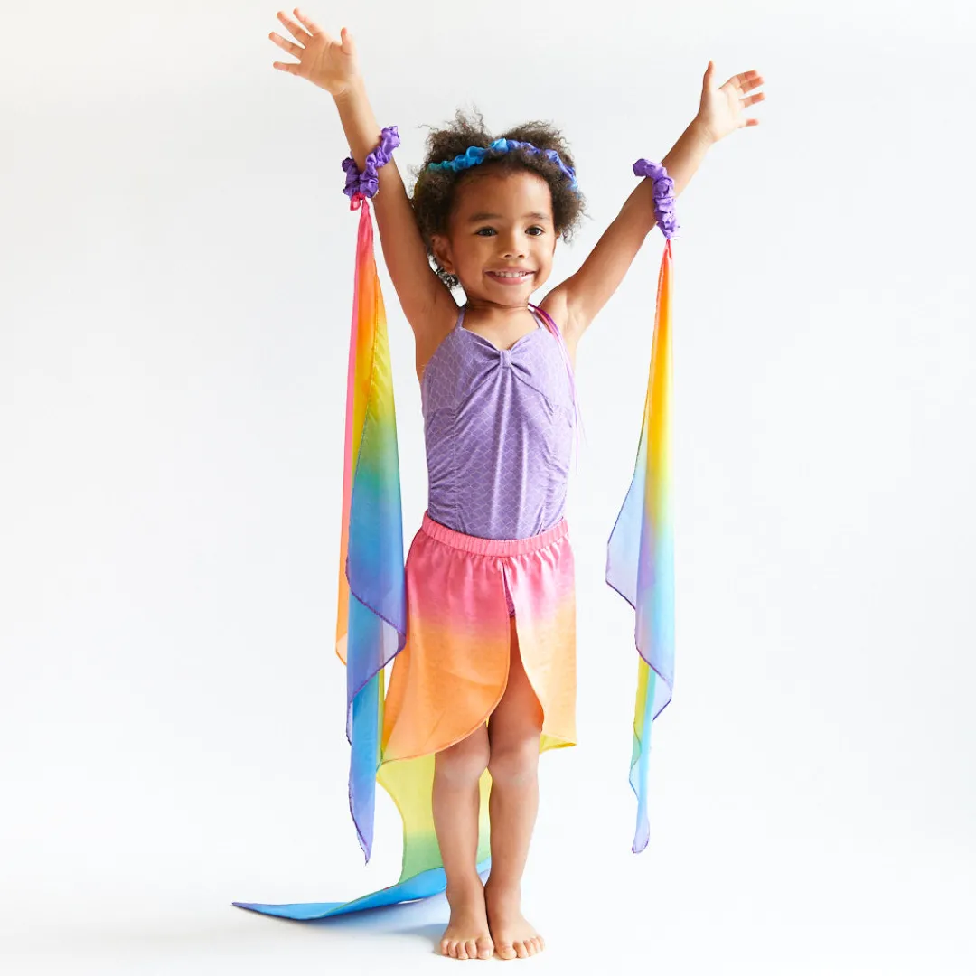 Sarah's Silks Mermaid Party-Rainbow Mermaid Tail Large
