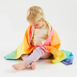 Sarah's Silks Silk Baby Blankets-Rainbow Silk Baby Blanket
