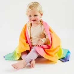 Sarah's Silks Silk Baby Blankets-Rainbow Silk Baby Blanket
