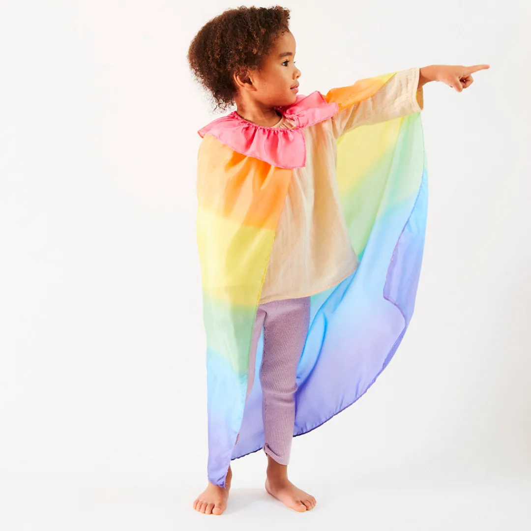 Sarah's Silks Capes|Rainbow Party-Rainbow Silk Cape