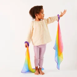 Sarah's Silks Wrist Streamers|Rainbow Party-Rainbow Wrist Streamers