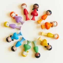 Sarah's Silks Clicques Handmade Wooden Dolls-Riku