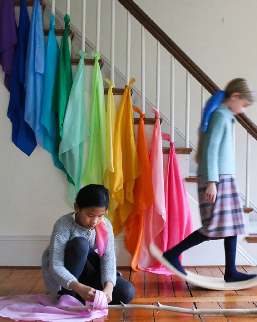 Sarah's Silks Playsilk Sets|Playsilk Displays-Set Of 17 Solid Color Playsilks