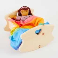 Sarah's Silks Waldorf Dolls-Wooden Doll Cradle