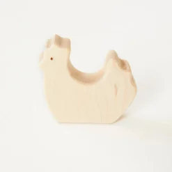 Sarah's Silks Wooden Animals-Wooden Hen