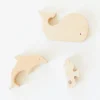 Sarah's Silks Mermaid Party-Wooden Sea Animals Set Of 3