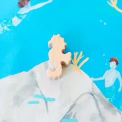 Sarah's Silks Mermaid Party-Wooden Seahorse