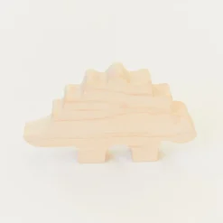 Sarah's Silks Wooden Animals-Wooden Stegosaurus