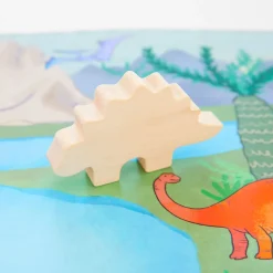 Sarah's Silks Wooden Animals-Wooden Triceratops