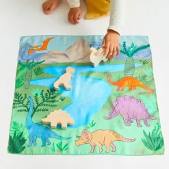 Sarah's Silks Wooden Animals-Wooden Triceratops