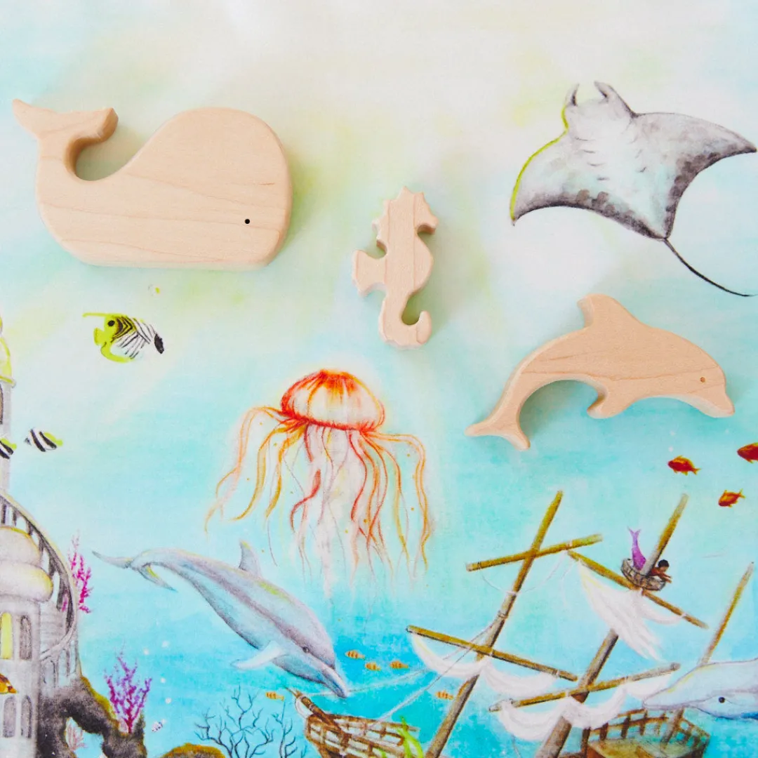 Sarah's Silks Mermaid Party-Wooden Whale