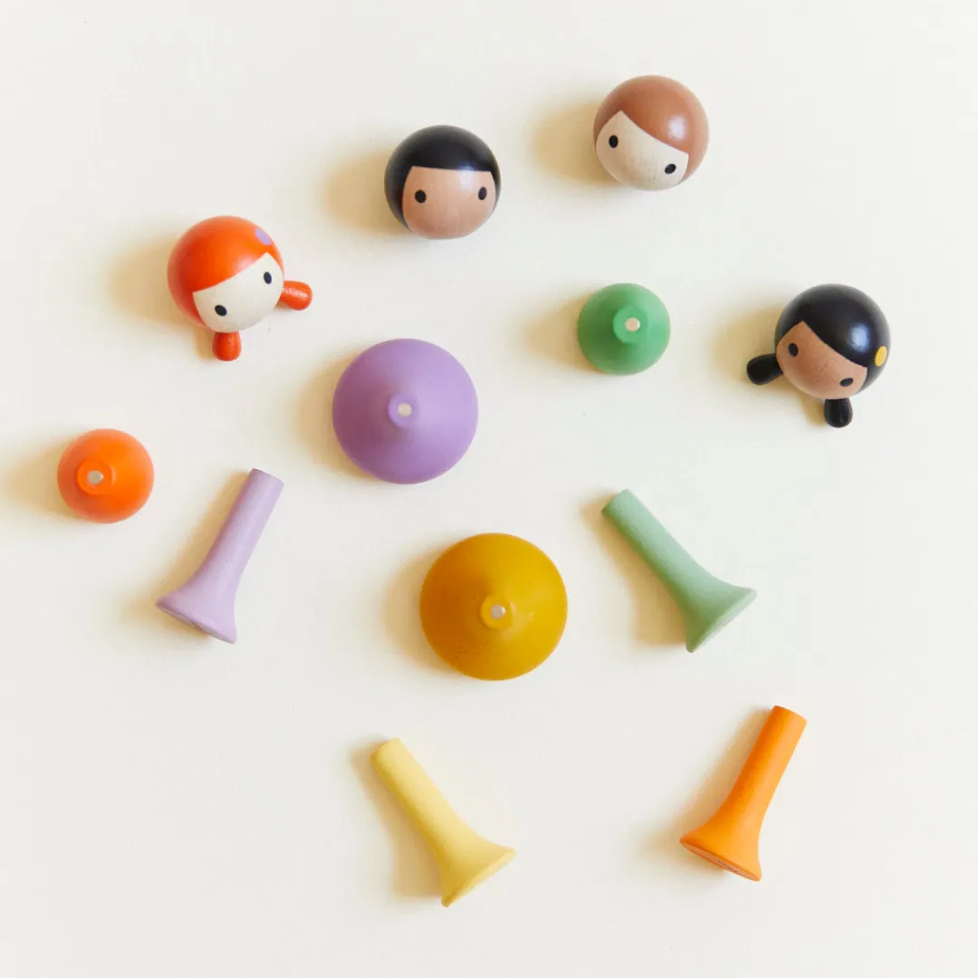 Sarah's Silks Clicques Handmade Wooden Dolls-Yui
