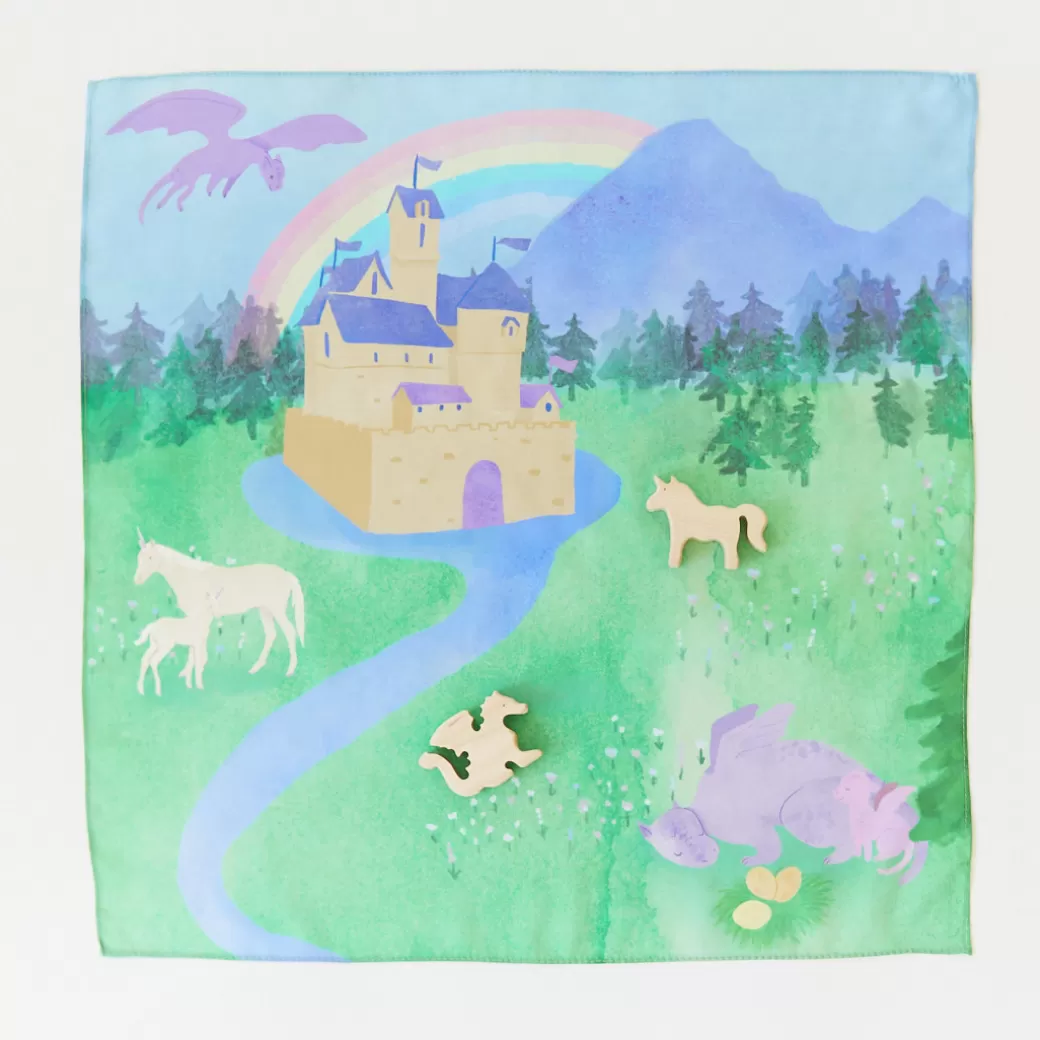 Sarah's Silks Rainbow Unicorn Party*Magical Creature Small World Play Set