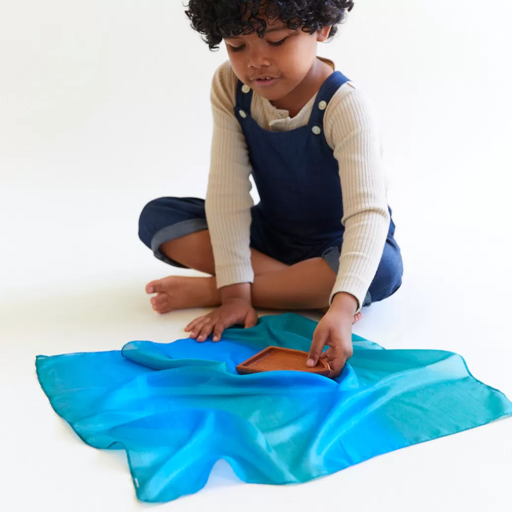 Sarah's Silks Mini Playsilks*Mini Ocean Playsilk