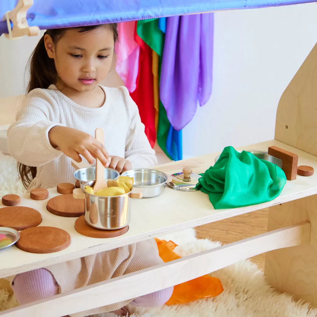 Sarah's Silks Waldorf Playstand*Play Kitchen Shelf