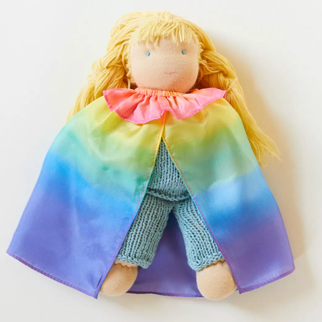 Sarah's Silks Waldorf Doll Dress-Ups | Rainbow Party*Rainbow Doll Cape