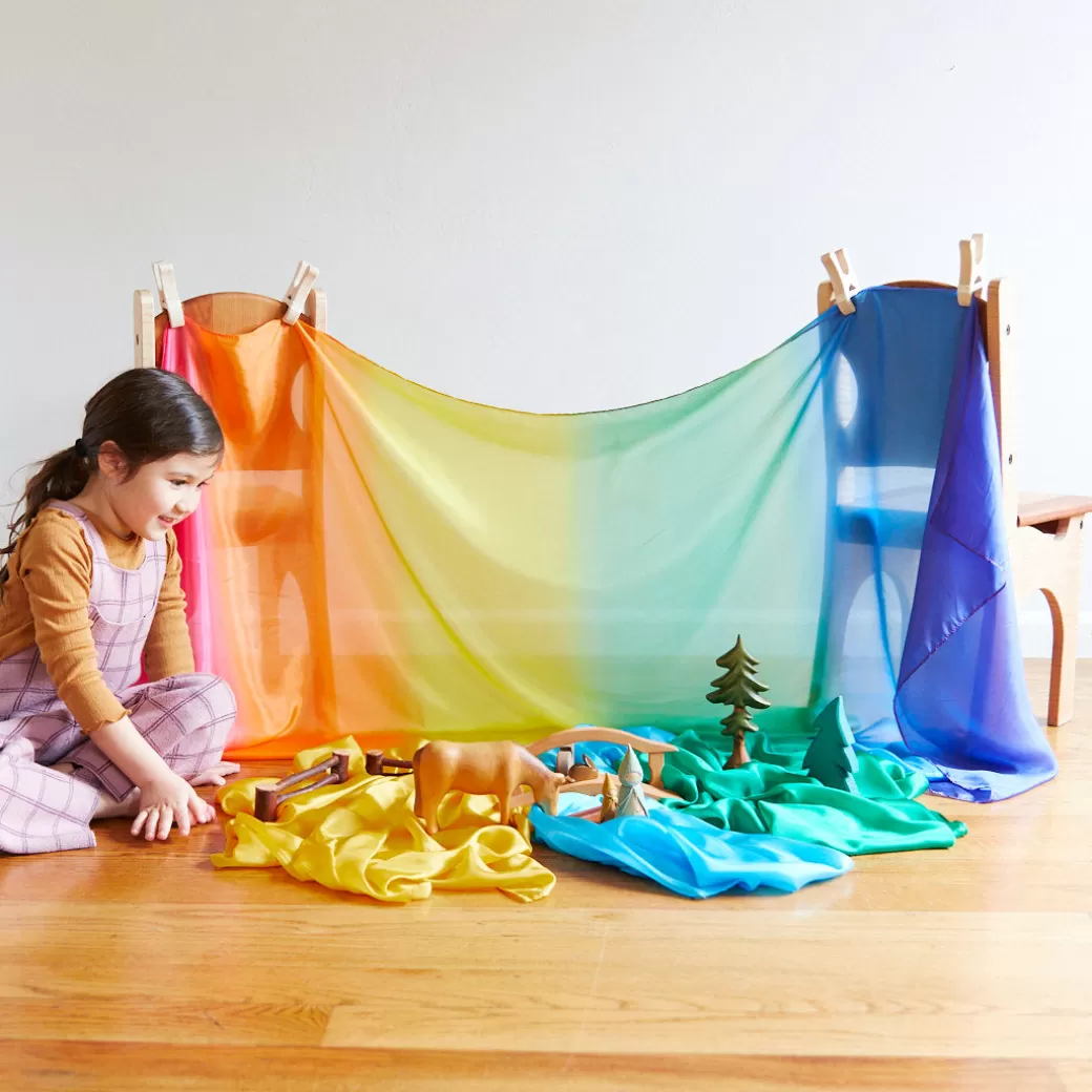 Sarah's Silks Fort Kits | Waldorf Playstand*Rainbow Fort Kit