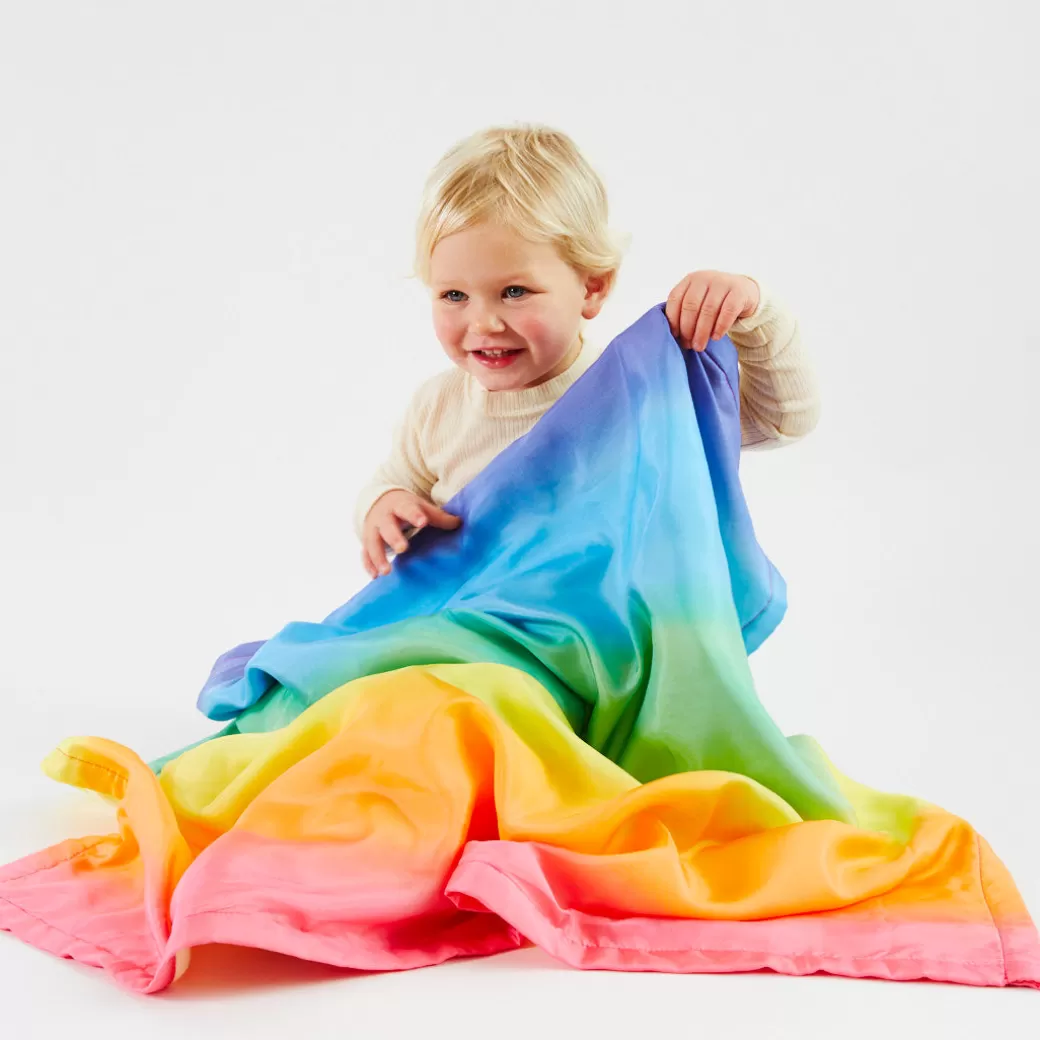 Sarah's Silks Silk Baby Blankets*Rainbow Silk Baby Blanket