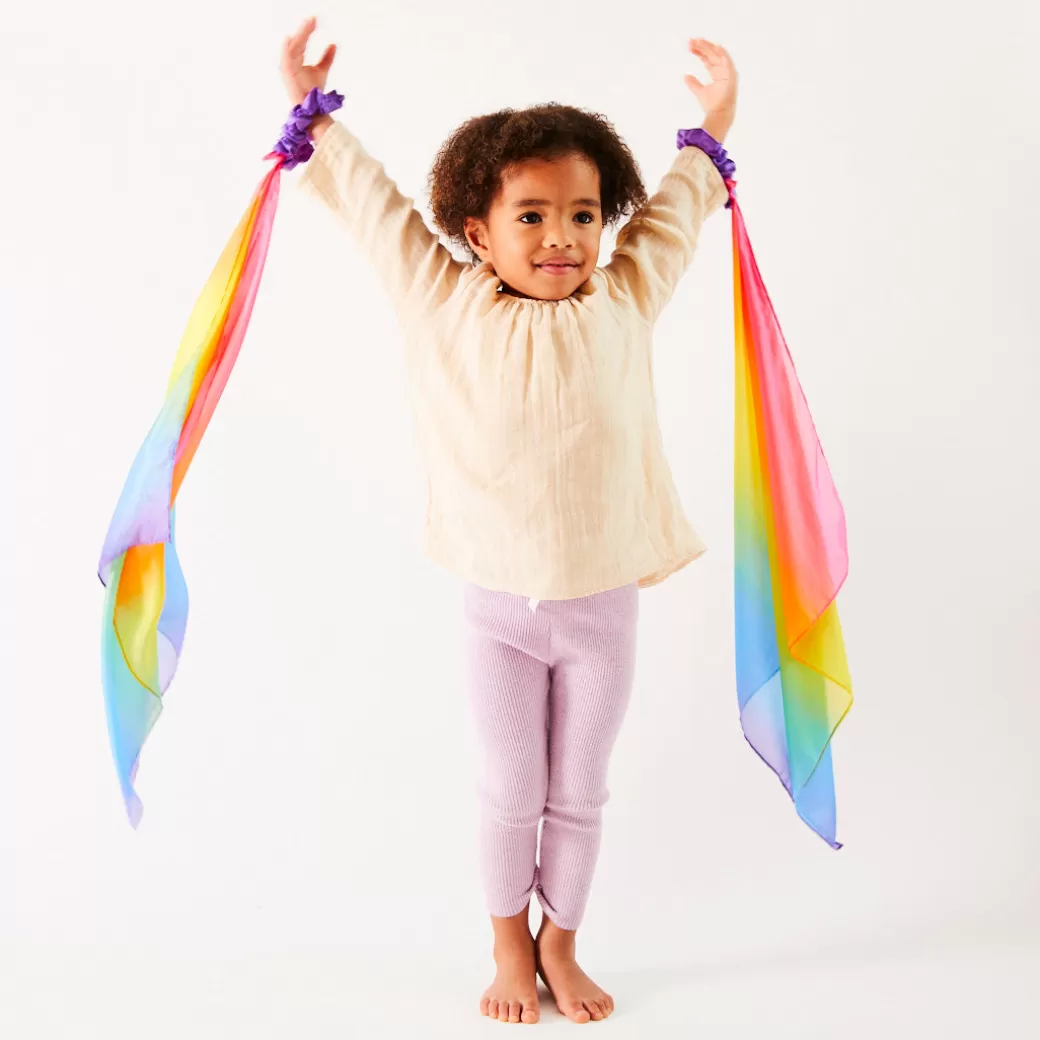 Sarah's Silks Wrist Streamers | Rainbow Party*Rainbow Wrist Streamers