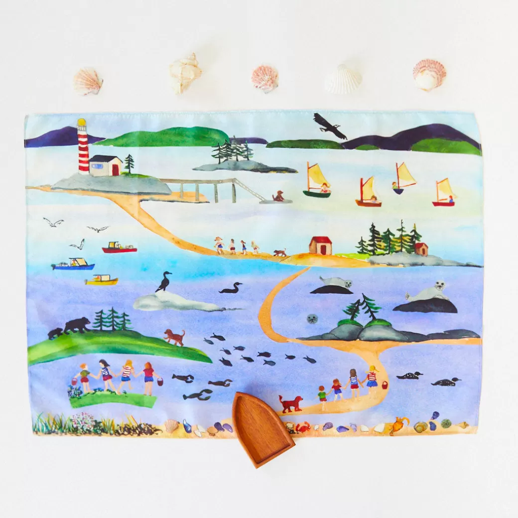 Sarah's Silks Seek & Find Playsilks*Summer In Maine & Mahogany Boat Set