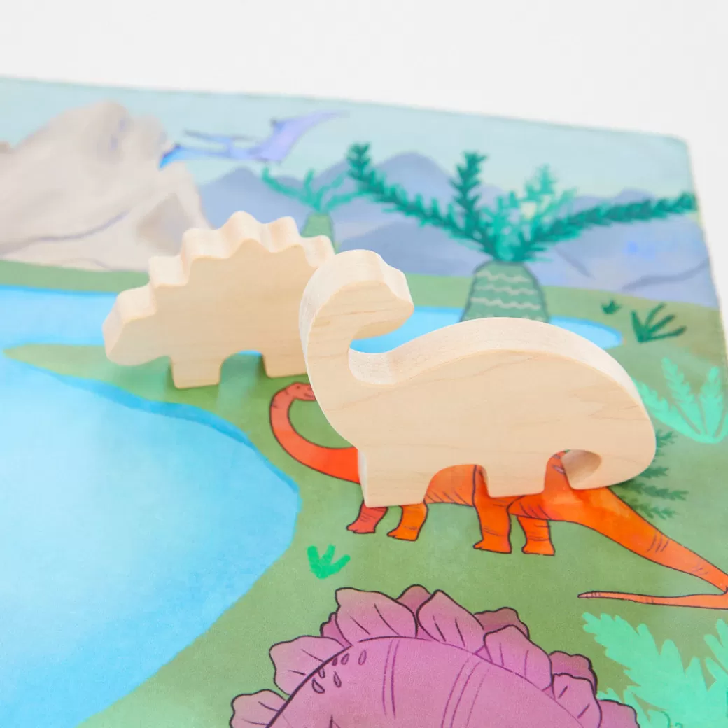 Sarah's Silks Wooden Animals*Wooden Triceratops